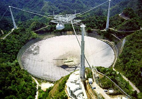 Arecibo 1000 ft radio telescope